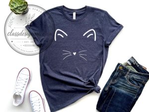 Cat Face T Shirt Cat Lover Gift classdesignartco.com 1