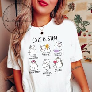 Cute Science Teacher Cat Lover Shirt classdesignartco.com 1