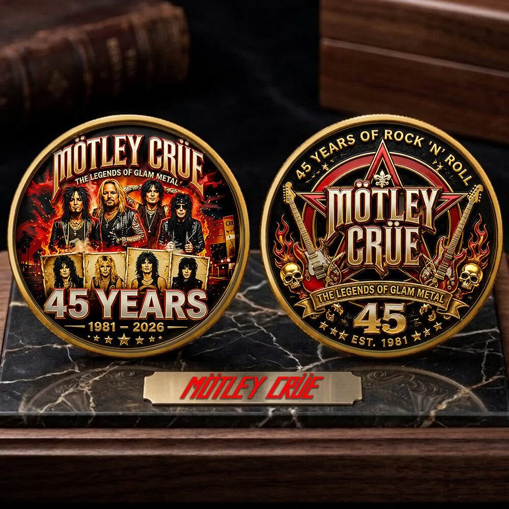 Motley Crue 45 Years of Rock and Roll Commemorative Coin