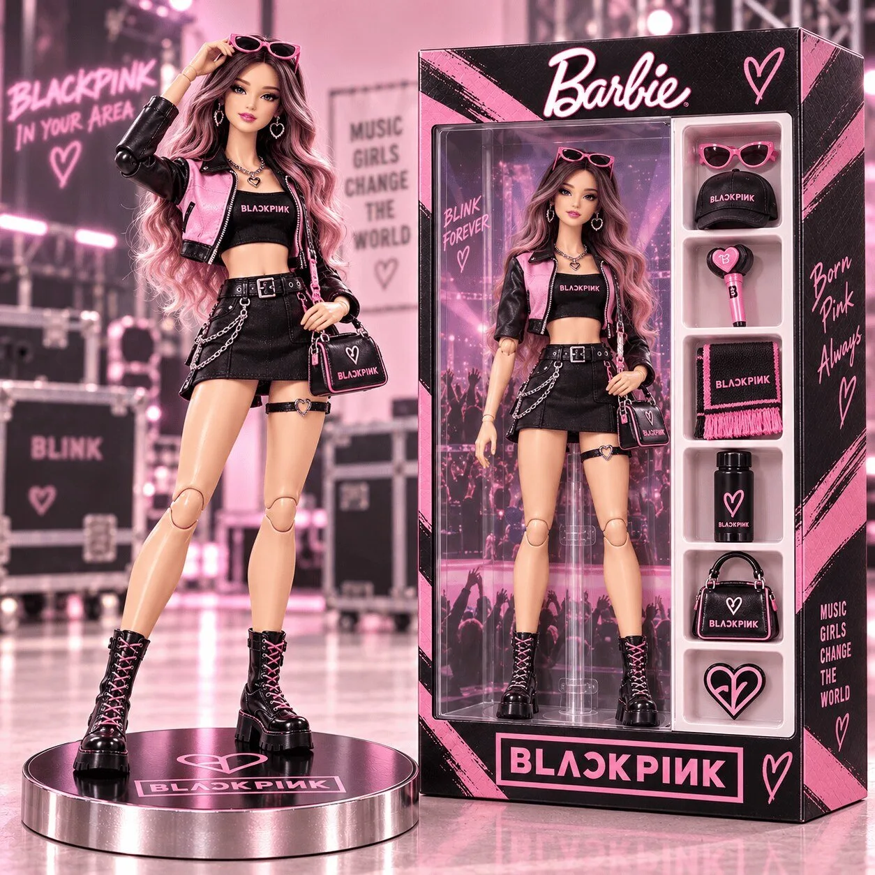 Blackpink Barbie Doll Collectible Figure with Accessories