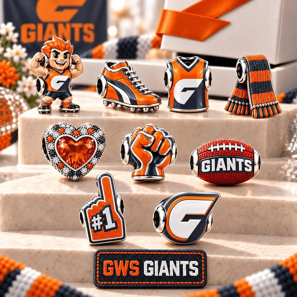 Charm Bracelet Set for Greater Western Sydney Giants Football Club Charm Bracelet Set for Greater Western Sydney Giants Football Club