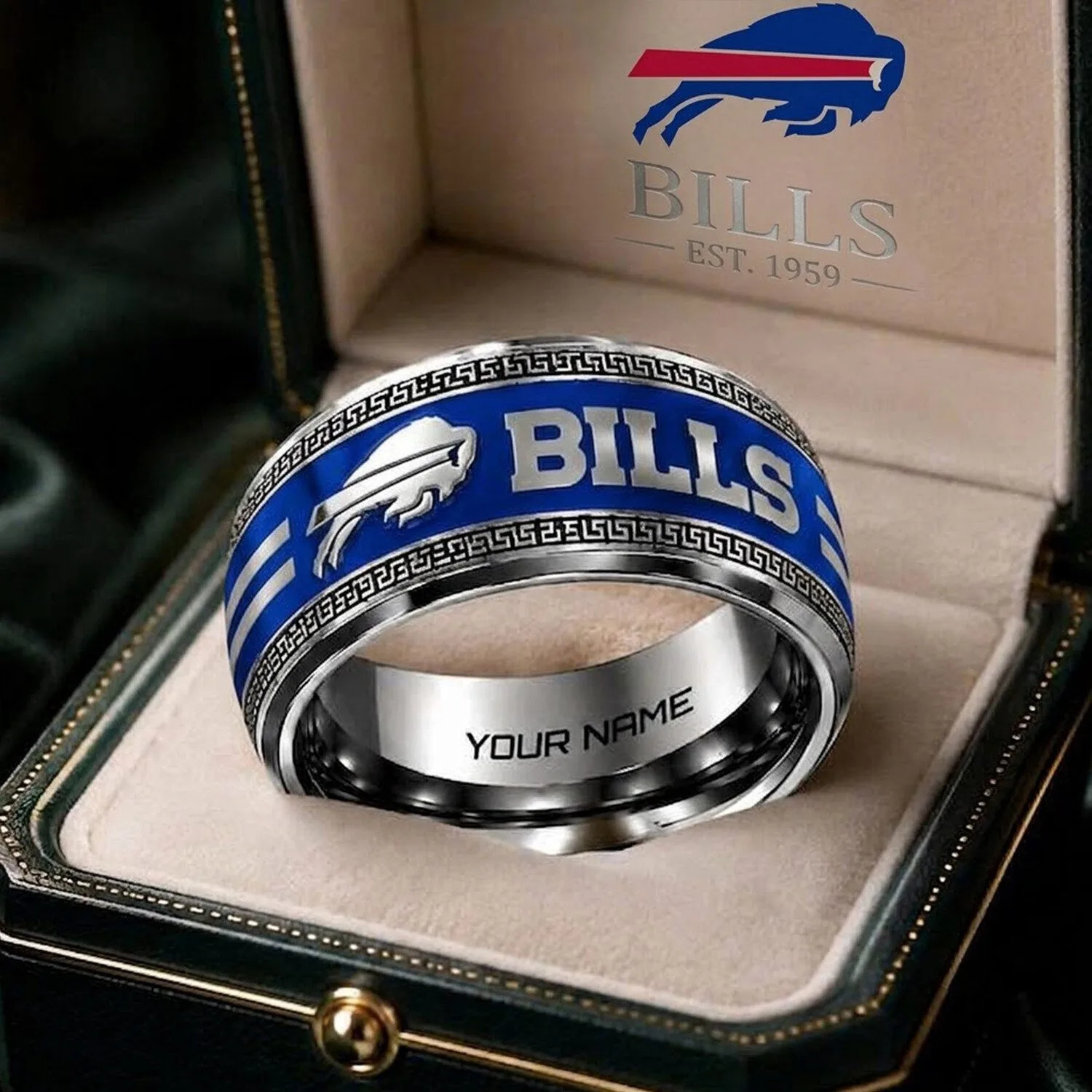 Buffalo Bills National Football League Custom Engraved Ring