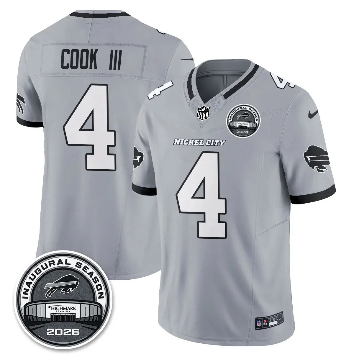 Josh Allen Buffalo Bills Nickel City Edition Inaugural Season Football Jersey 21 Josh Allen Buffalo Bills Nickel City Edition Inaugural Season Football Jersey