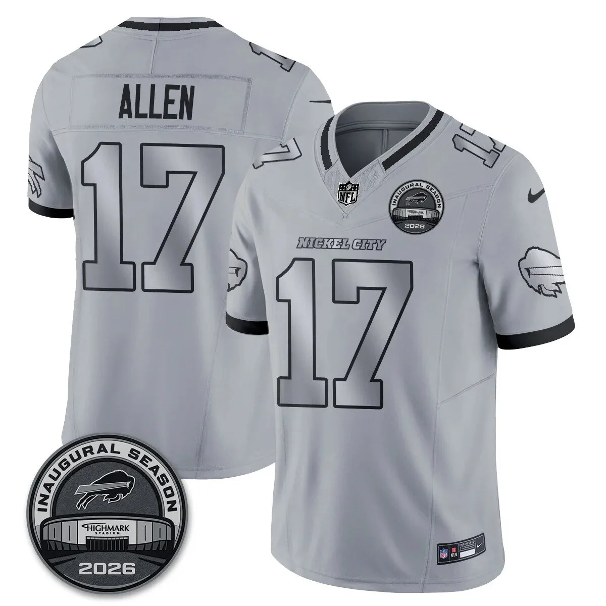 Josh Allen Buffalo Bills Nickel City Edition Inaugural Season Football Jersey 30 Josh Allen Buffalo Bills Nickel City Edition Inaugural Season Football Jersey