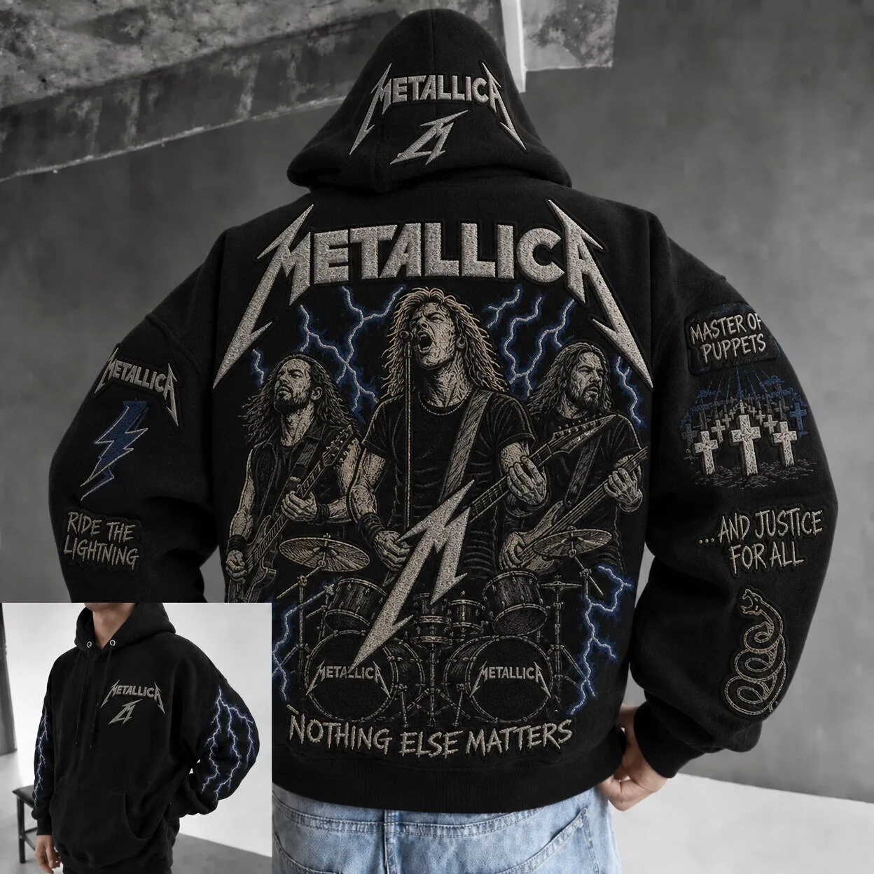 Metallica Band Members Master of Puppets Ride the Lightning Hoodie