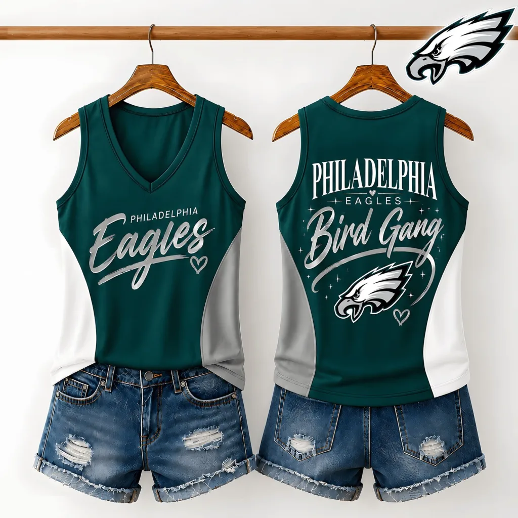 Philadelphia Eagles Fan Women's V-Neck Tank Top Philadelphia Eagles Fan Women's V-Neck Tank Top