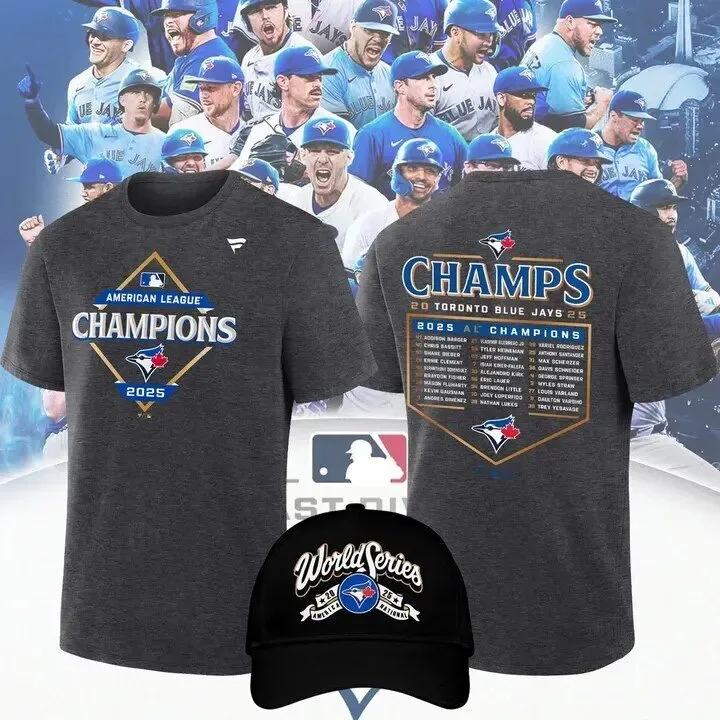 2025 American League Champions T-Shirt for Toronto Blue Jays - Locker Room Edition