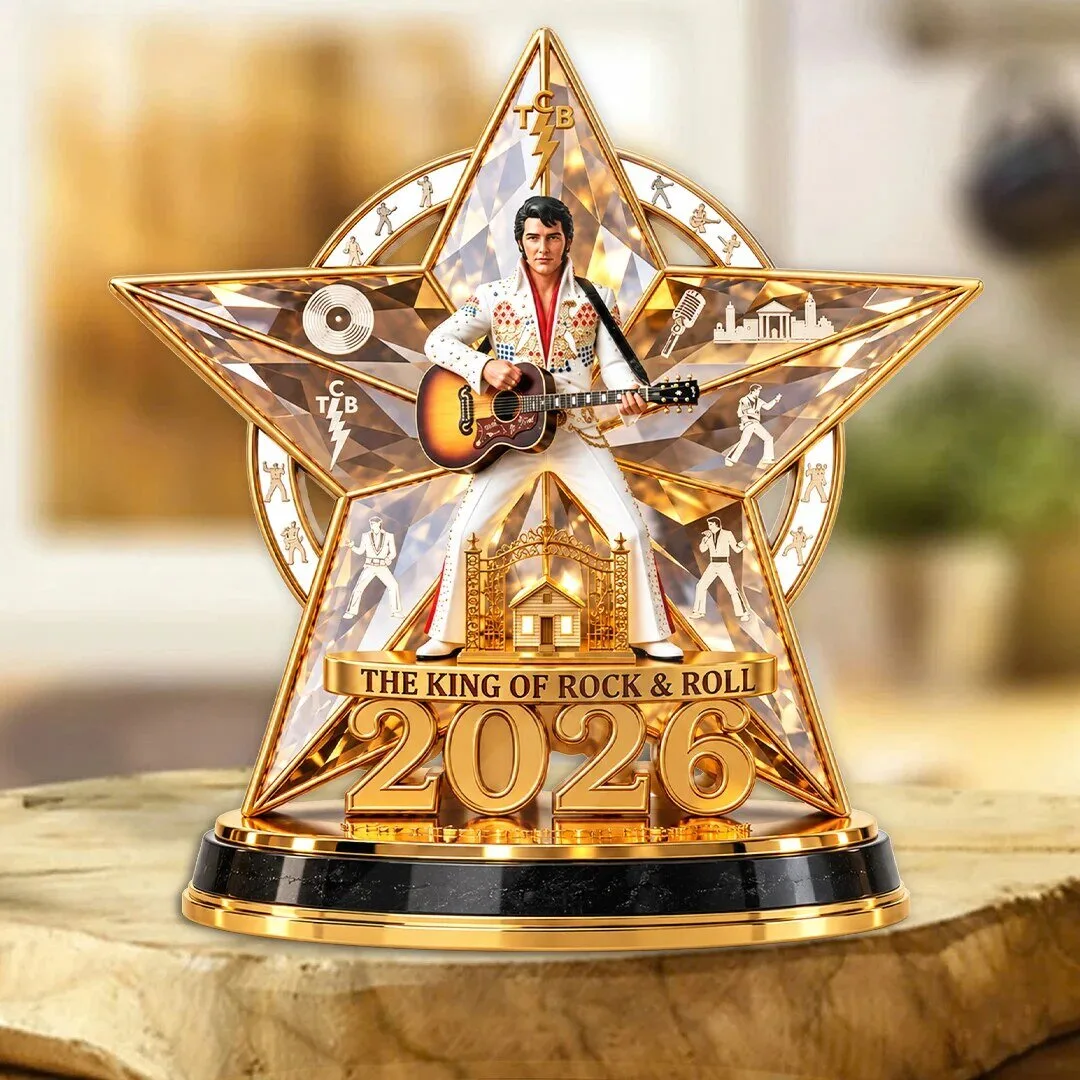 Elvis Presley The King of Rock and Roll 2026 Commemorative Star Acrylic Plaque