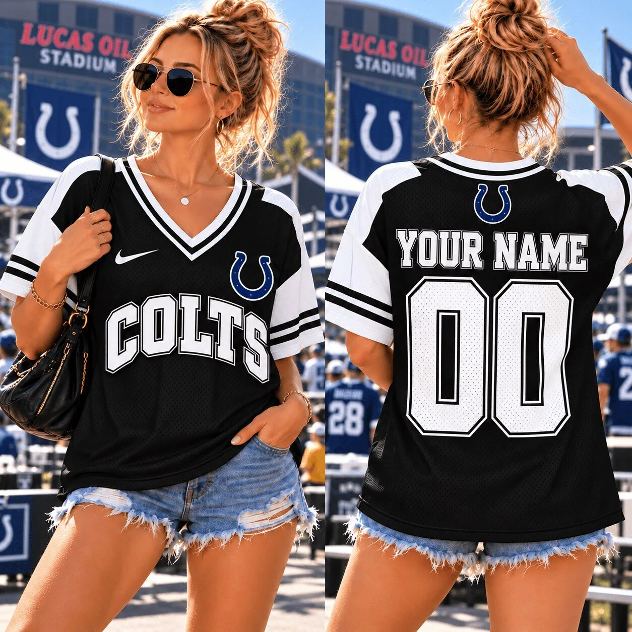 Indianapolis Colts Personalized Football Jersey for Women
