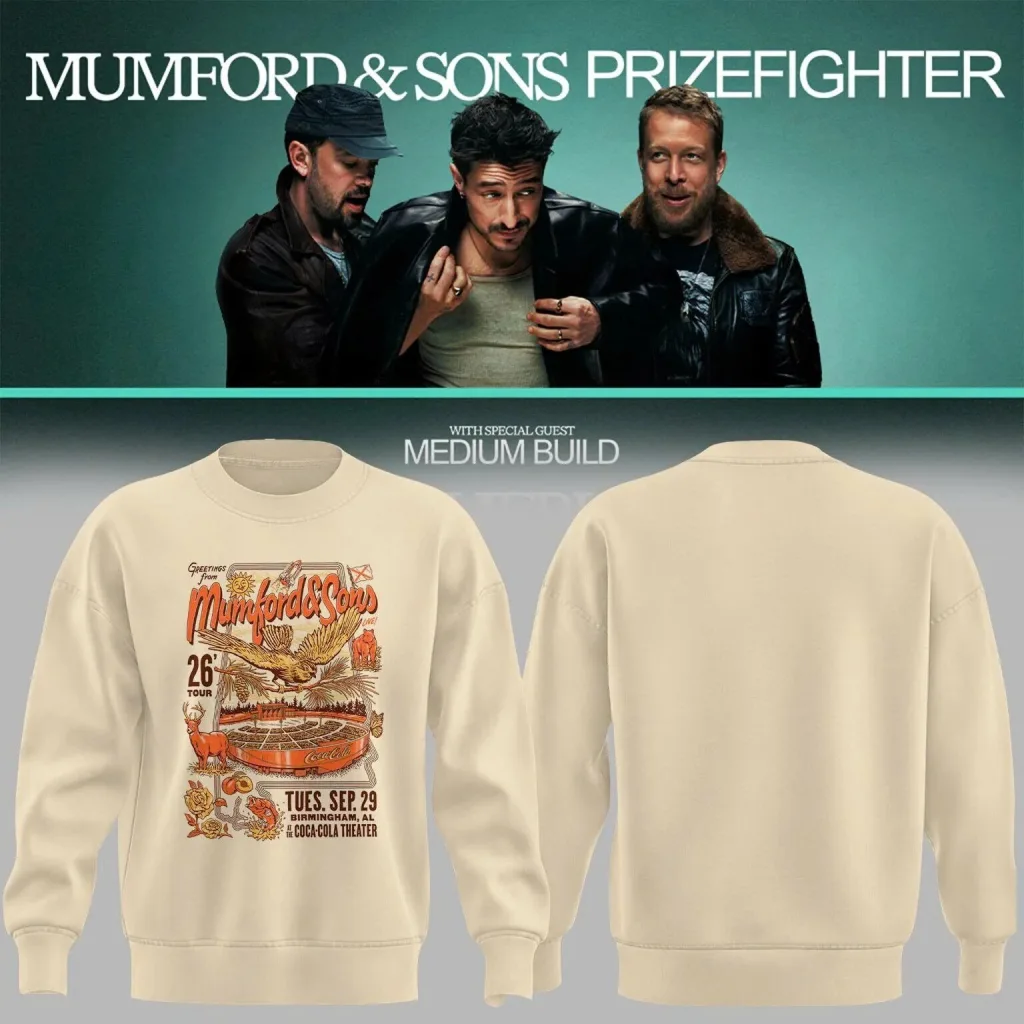 Mumford And Sons Prizefighter Tour Birmingham Alabama Concert Sweatshirt Mumford And Sons Prizefighter Tour Birmingham Alabama Concert Sweatshirt