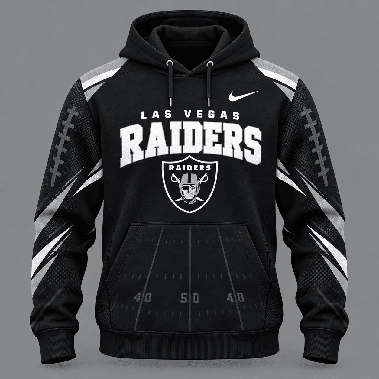 Las Vegas Raiders Black Football Game Day Graphic Hoodie
