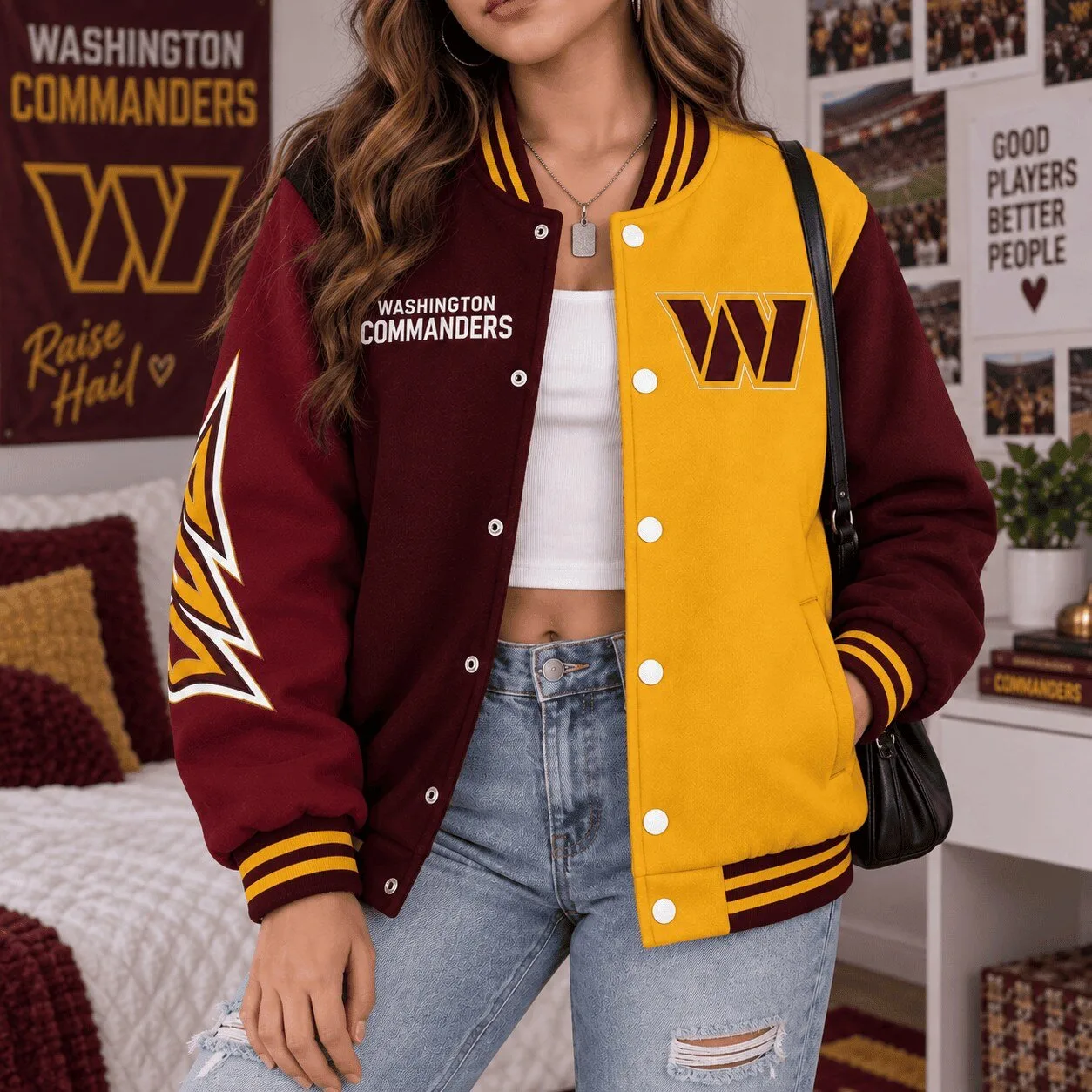 Washington Commanders National Football League Team Legacy Game Day Bomber Jacket