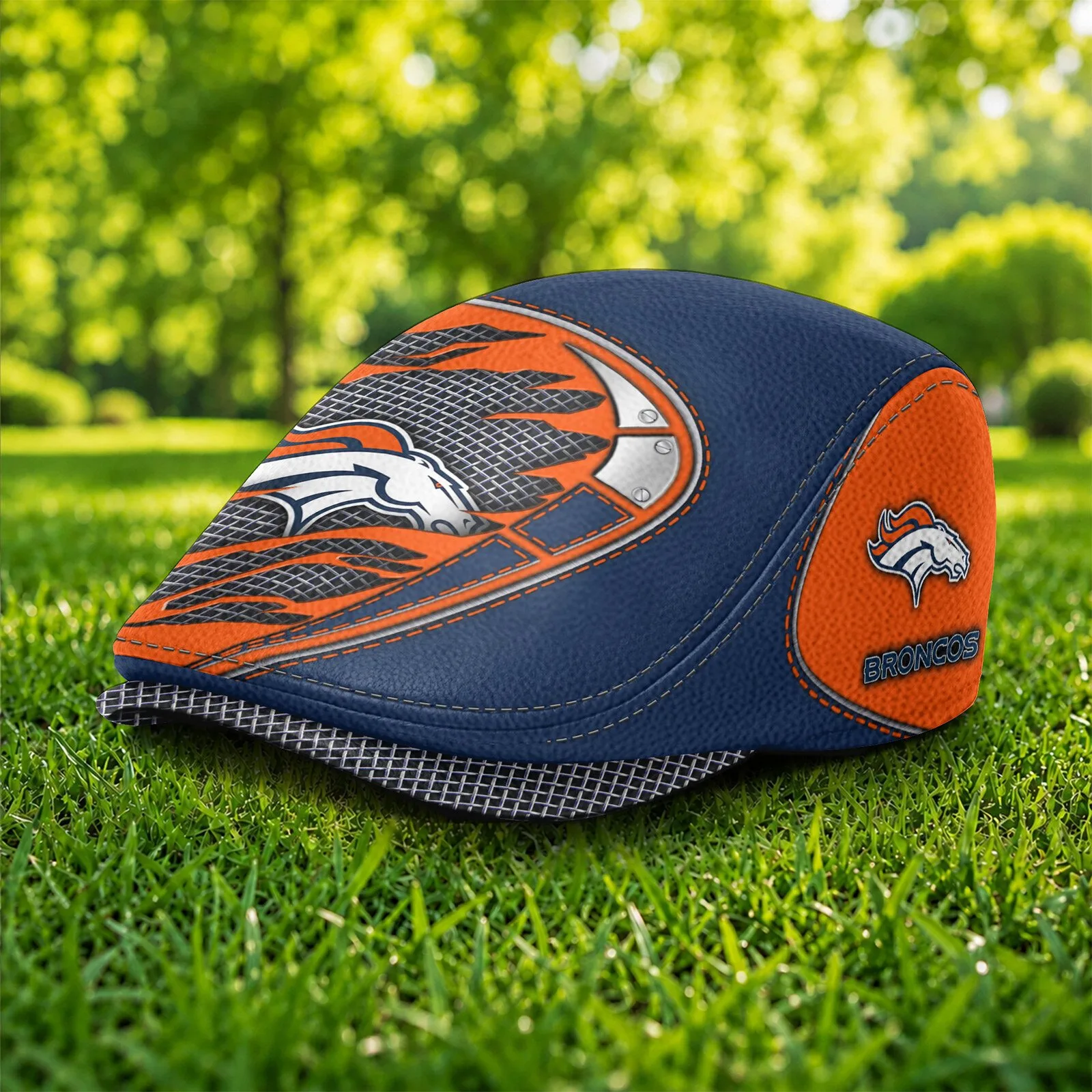 Denver Broncos NFL Football Team Logo Flat Cap Golf Hat