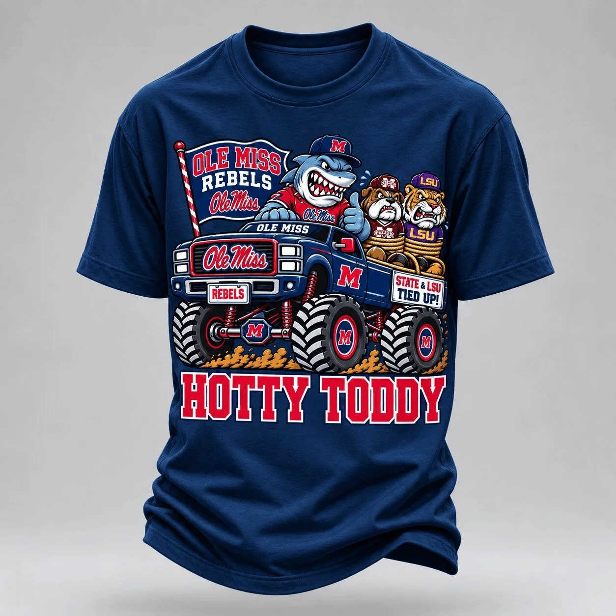 Ole Miss Rebels Monster Truck Tied Up Rivals T-Shirt