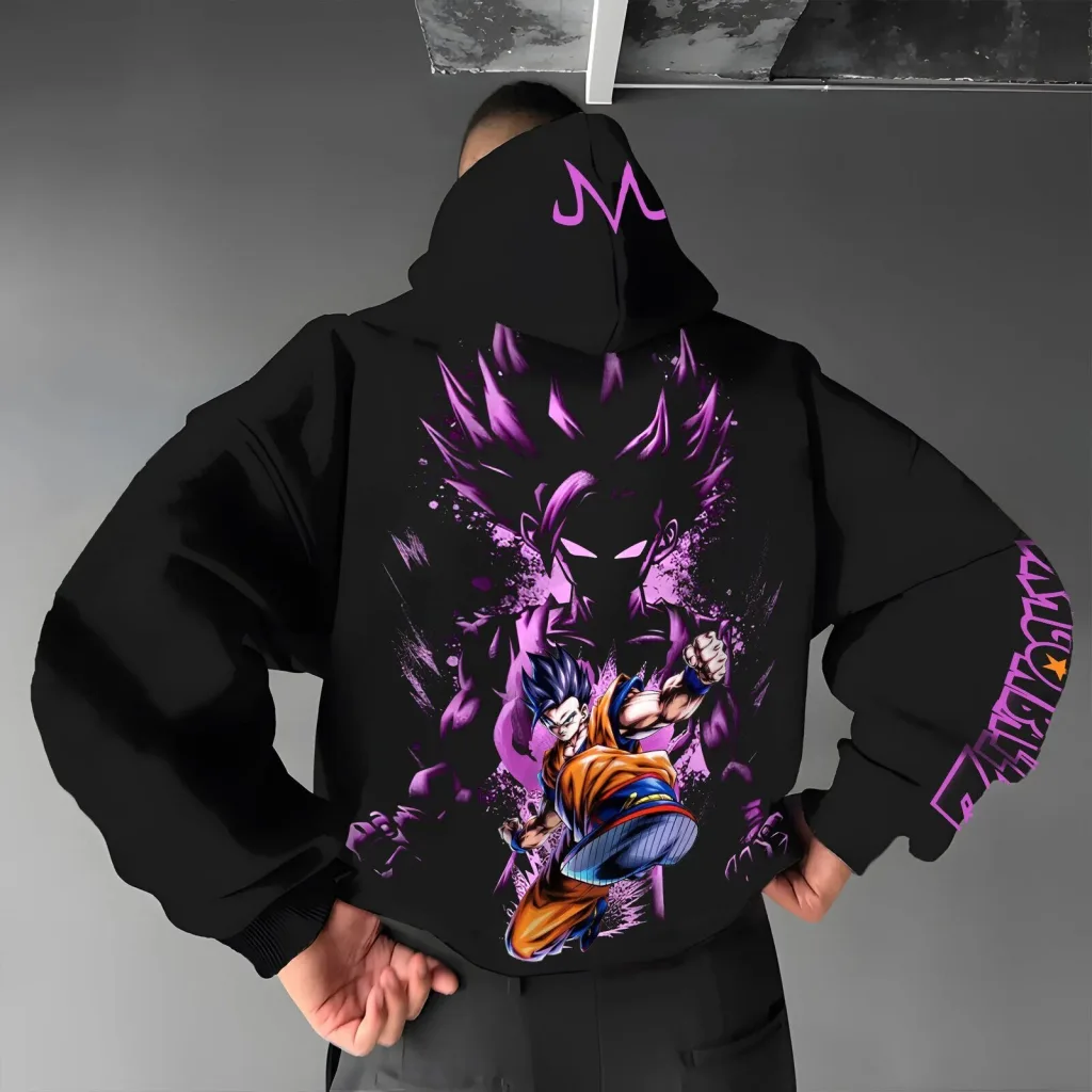 Dragon Ball Z Goku Super Saiyan Gohan Anime Black Hoodie Dragon Ball Z Goku Super Saiyan Gohan Anime Black Hoodie