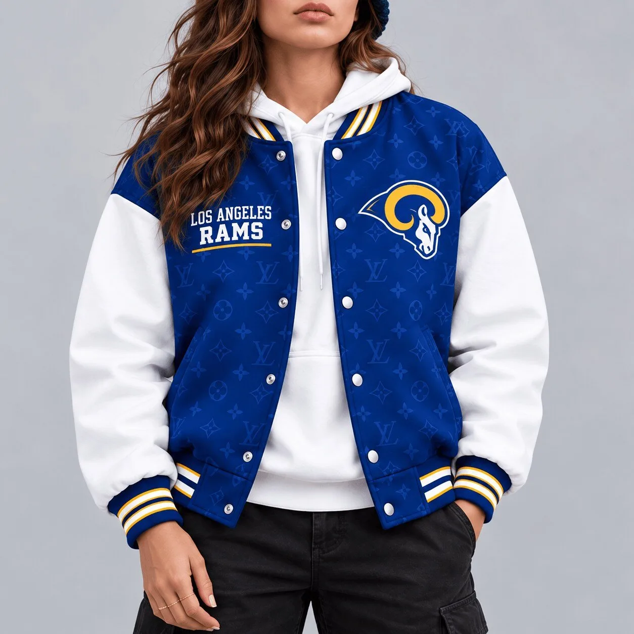 Los Angeles Rams Football Team Varsity Bomber Jacket