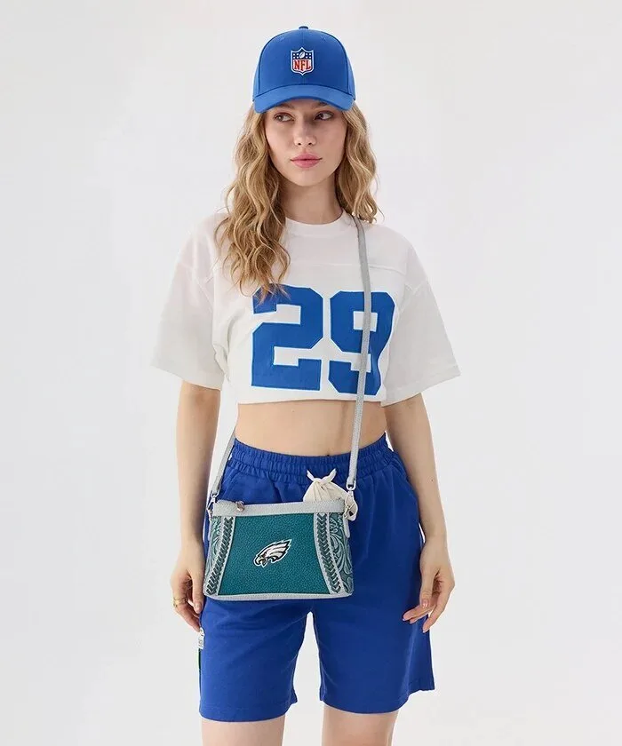 Philadelphia Eagles Braided Crossbody Bag with Team Logo for Women 8 Philadelphia Eagles Braided Crossbody Bag with Team Logo for Women