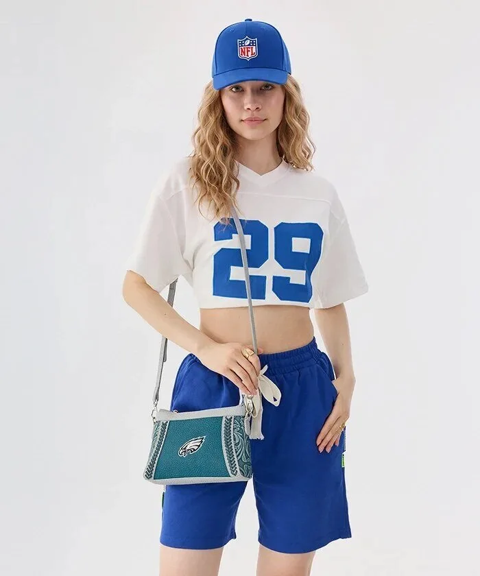 Philadelphia Eagles Braided Crossbody Bag with Team Logo for Women 9 Philadelphia Eagles Braided Crossbody Bag with Team Logo for Women