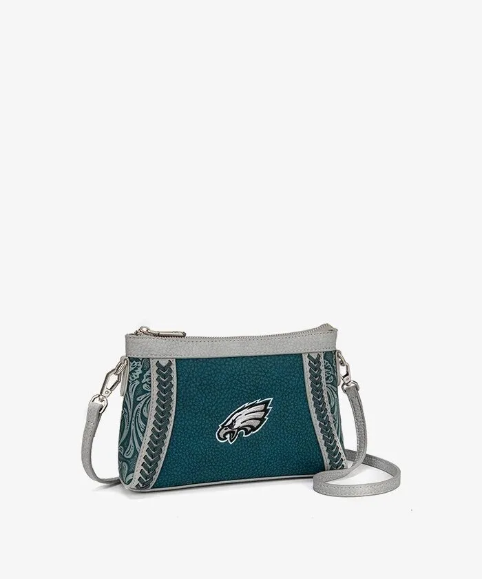 Philadelphia Eagles Braided Crossbody Bag with Team Logo for Women 10 Philadelphia Eagles Braided Crossbody Bag with Team Logo for Women