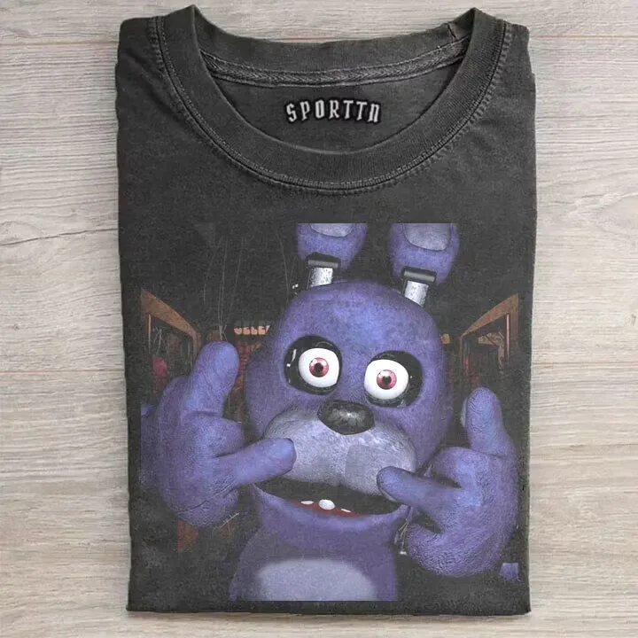 Five Nights at Freddy's FNAF Shirt Bonnie Middle Finger T-Shirt 1 five nights at freddy s fnaf shirt bonnie middle finger t shirt featured