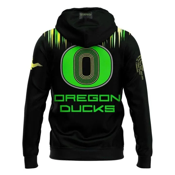 Black and Green Oregon Ducks Hoodie - Origin of Speed Football Team Gear 7 Black and Green Oregon Ducks Hoodie - Origin of Speed Football Team Gear