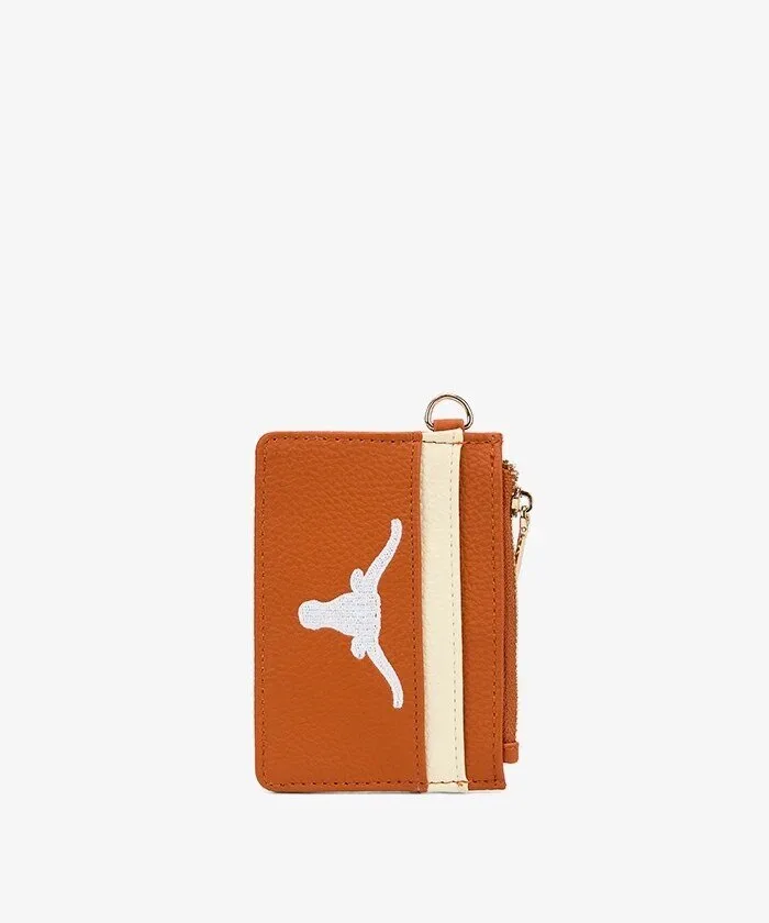 Texas Longhorns Football Team Logo Card Holder Wallet with Charm Keychain 12 Texas Longhorns Football Team Logo Card Holder Wallet with Charm Keychain