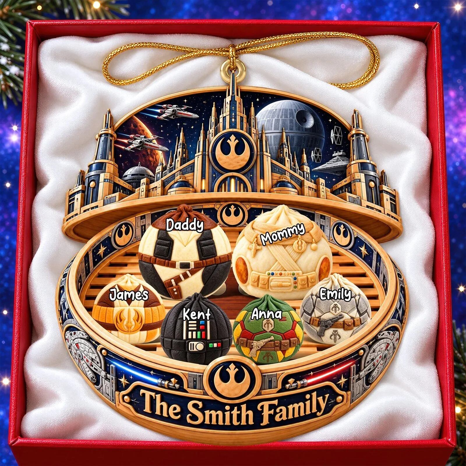 Star Wars Family Christmas Ornament Personalized Gift for The Smith Family