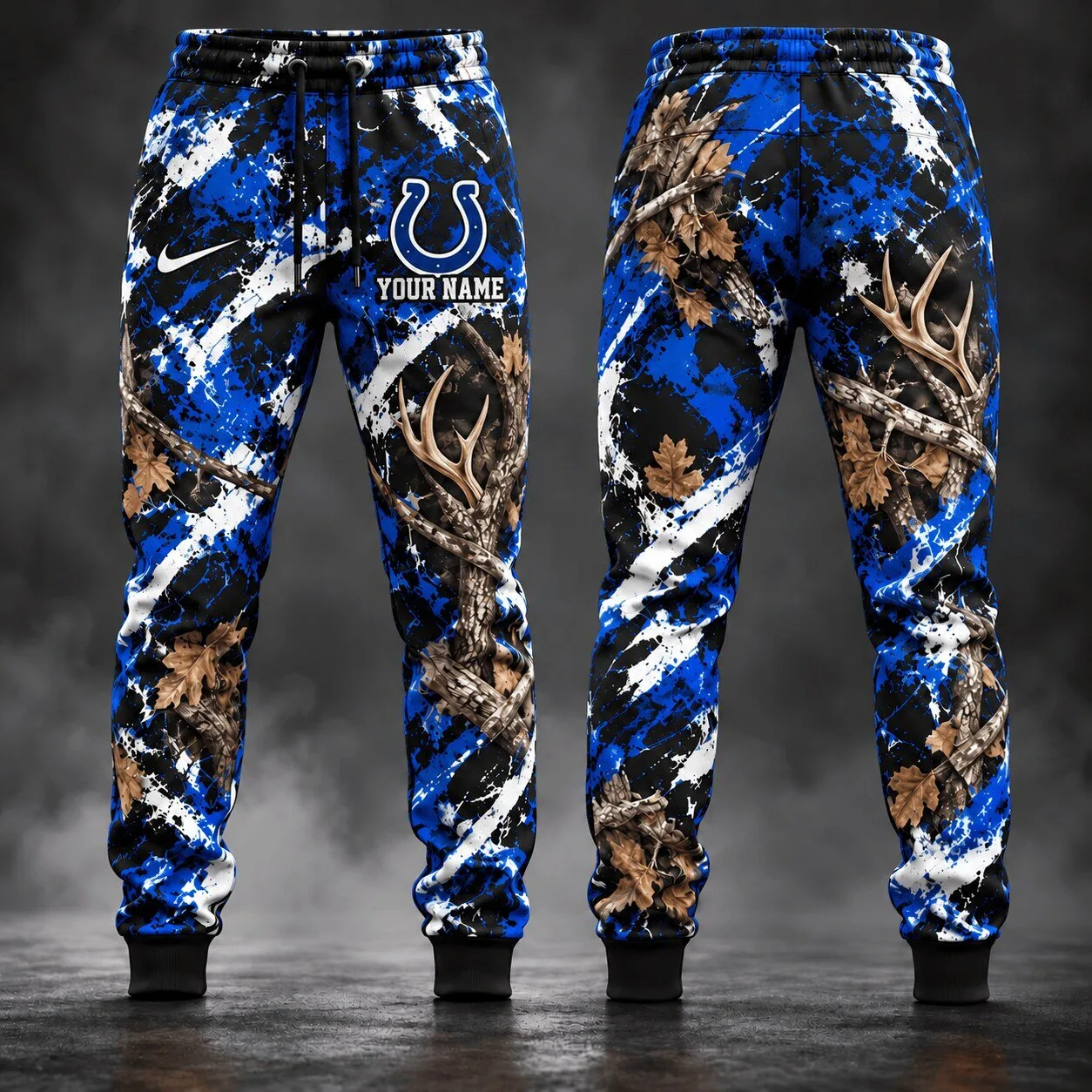 Indianapolis Colts Custom Name Hunting Camouflage Design Sports Fan Pants