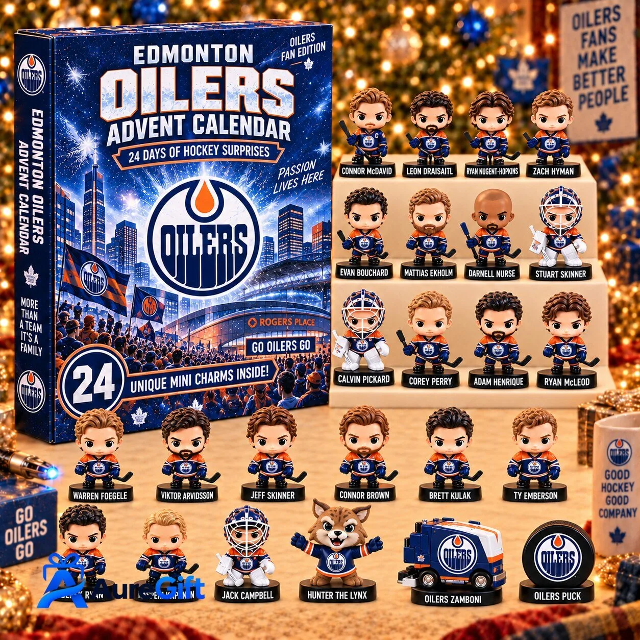 Edmonton Oilers NHL Hockey Team 24 Days of Surprises Advent Calendar