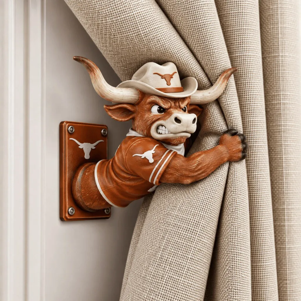Texas Longhorns Mascot Bevo Curtain Tie Back Holdback Texas Longhorns Mascot Bevo Curtain Tie Back Holdback