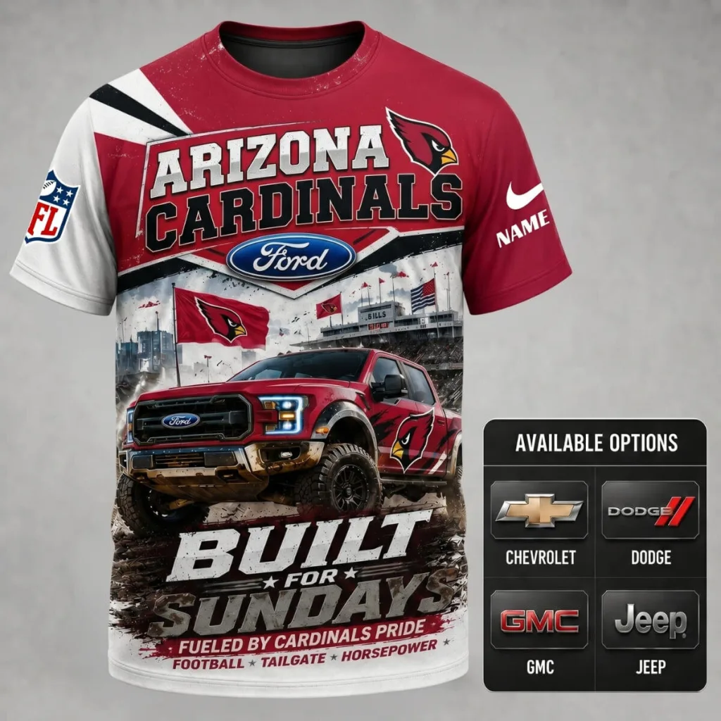 Arizona Cardinals Fan Shirt Built For Sundays Personalized Football T-Shirt Arizona Cardinals Fan Shirt Built For Sundays Personalized Football T-Shirt