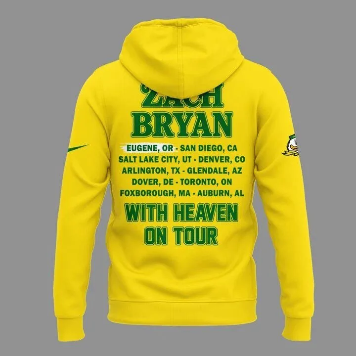 Zach Bryan With Heaven On Tour 2026 Oregon Football Yellow Hoodie 8 Zach Bryan With Heaven On Tour 2026 Oregon Football Yellow Hoodie