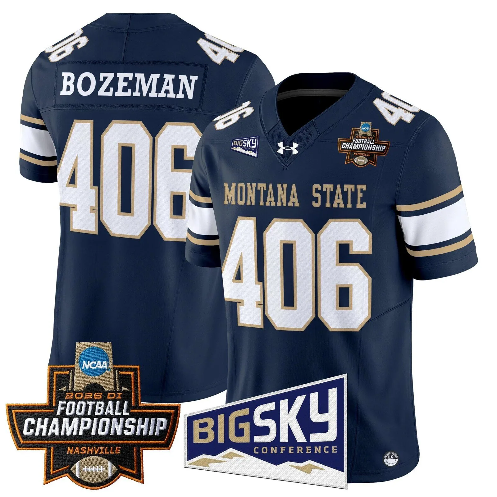 Montana State Bobcats 2026 Football Championship Vapor Limited Football Jersey 41 Montana State Bobcats 2026 Football Championship Vapor Limited Football Jersey
