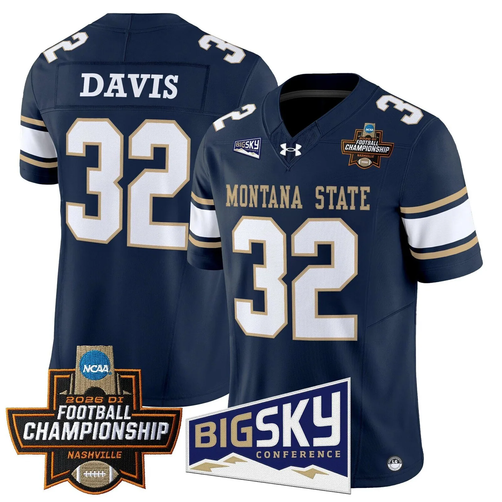 Montana State Bobcats 2026 Football Championship Vapor Limited Football Jersey 42 Montana State Bobcats 2026 Football Championship Vapor Limited Football Jersey