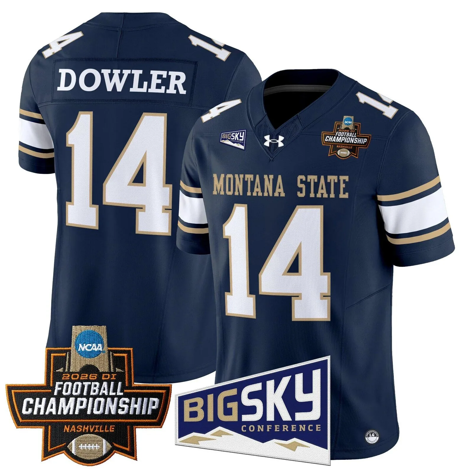 Montana State Bobcats 2026 Football Championship Vapor Limited Football Jersey 43 Montana State Bobcats 2026 Football Championship Vapor Limited Football Jersey