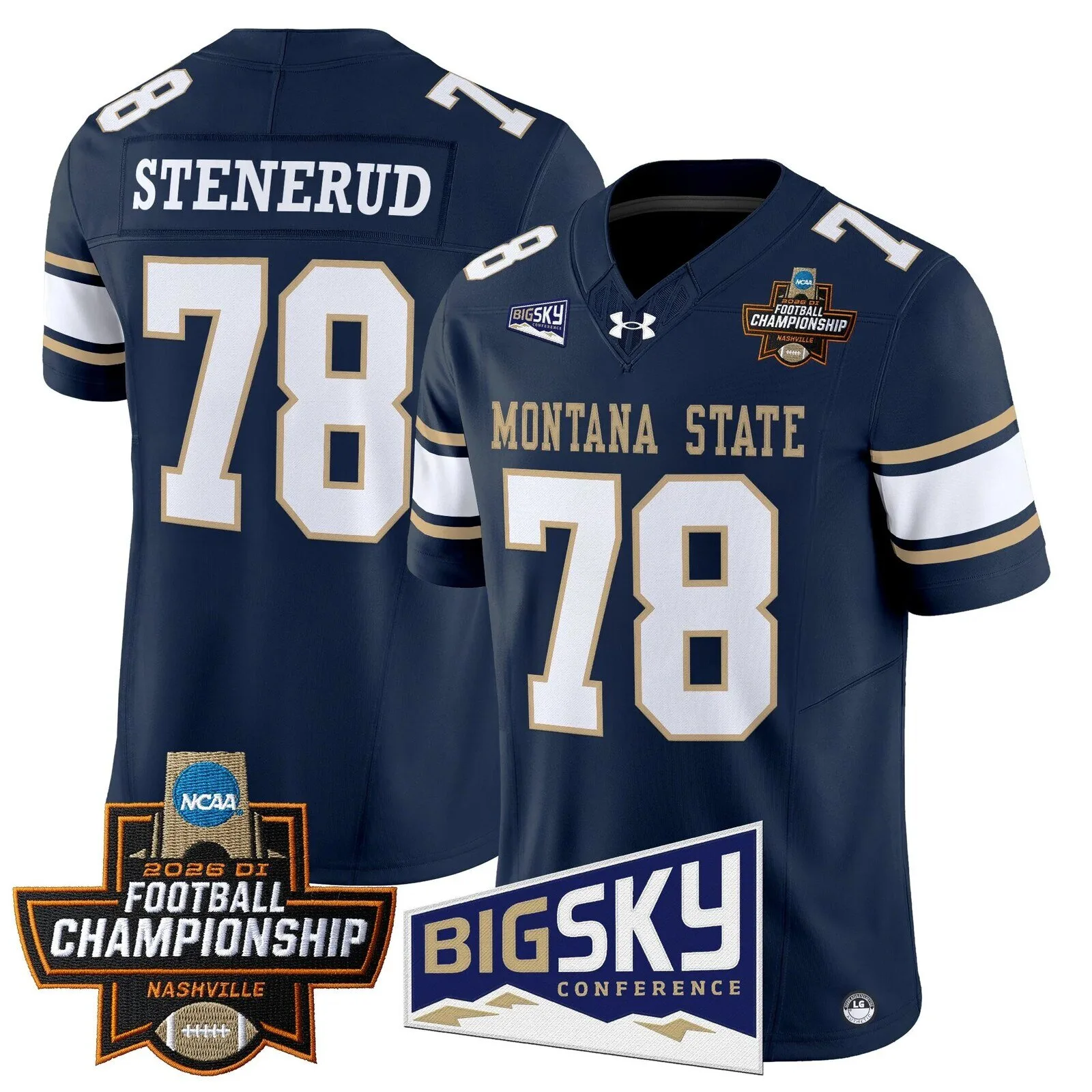 Montana State Bobcats 2026 Football Championship Vapor Limited Football Jersey 44 Montana State Bobcats 2026 Football Championship Vapor Limited Football Jersey