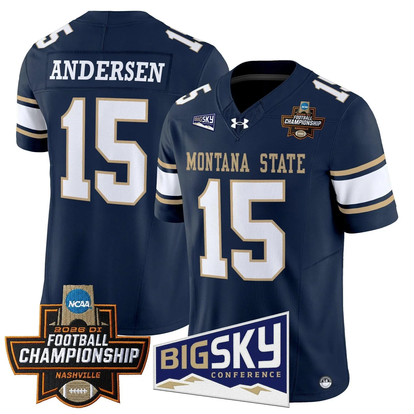 Montana State Bobcats 2026 Football Championship Vapor Limited Football Jersey 45 Montana State Bobcats 2026 Football Championship Vapor Limited Football Jersey
