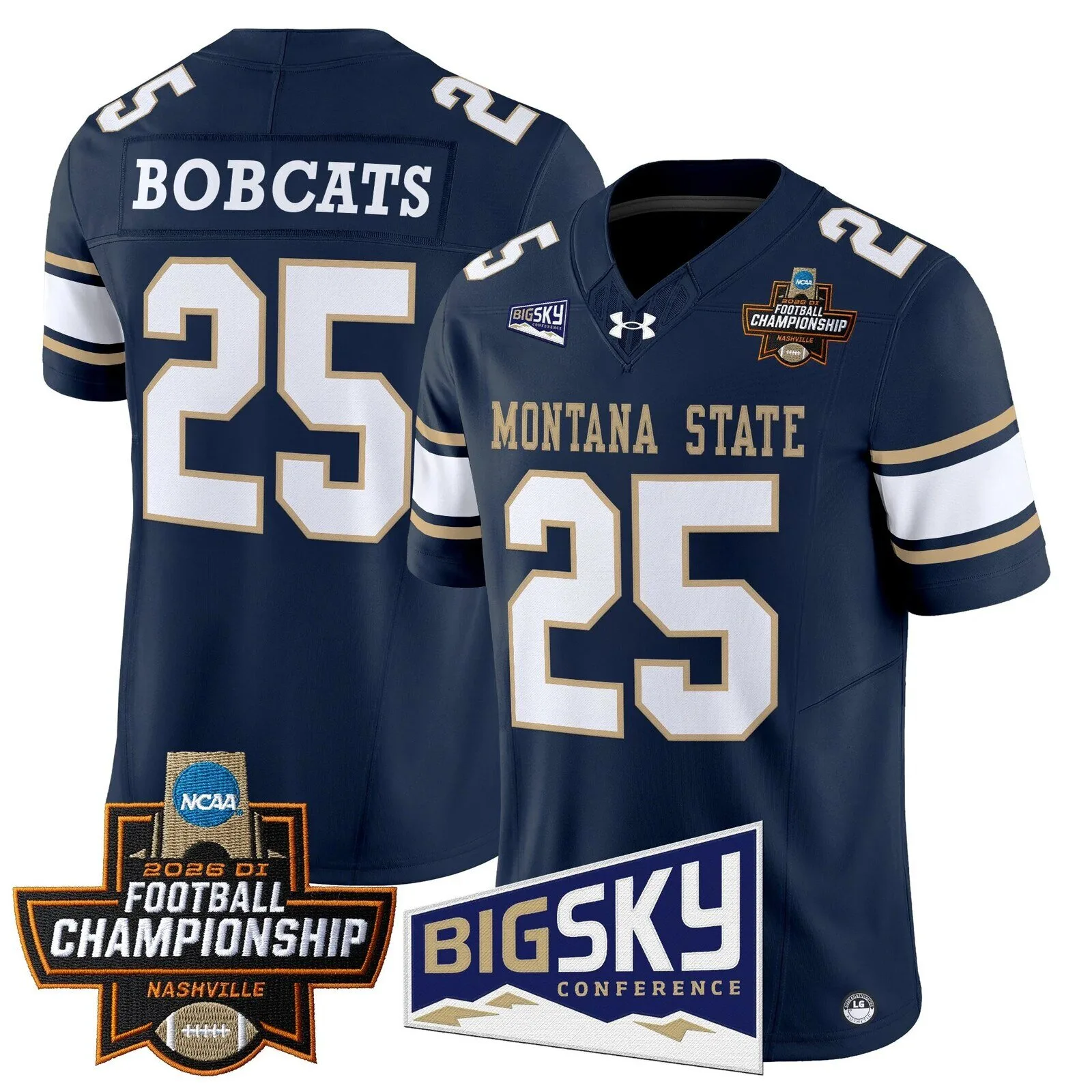Montana State Bobcats 2026 Football Championship Vapor Limited Football Jersey 46 Montana State Bobcats 2026 Football Championship Vapor Limited Football Jersey