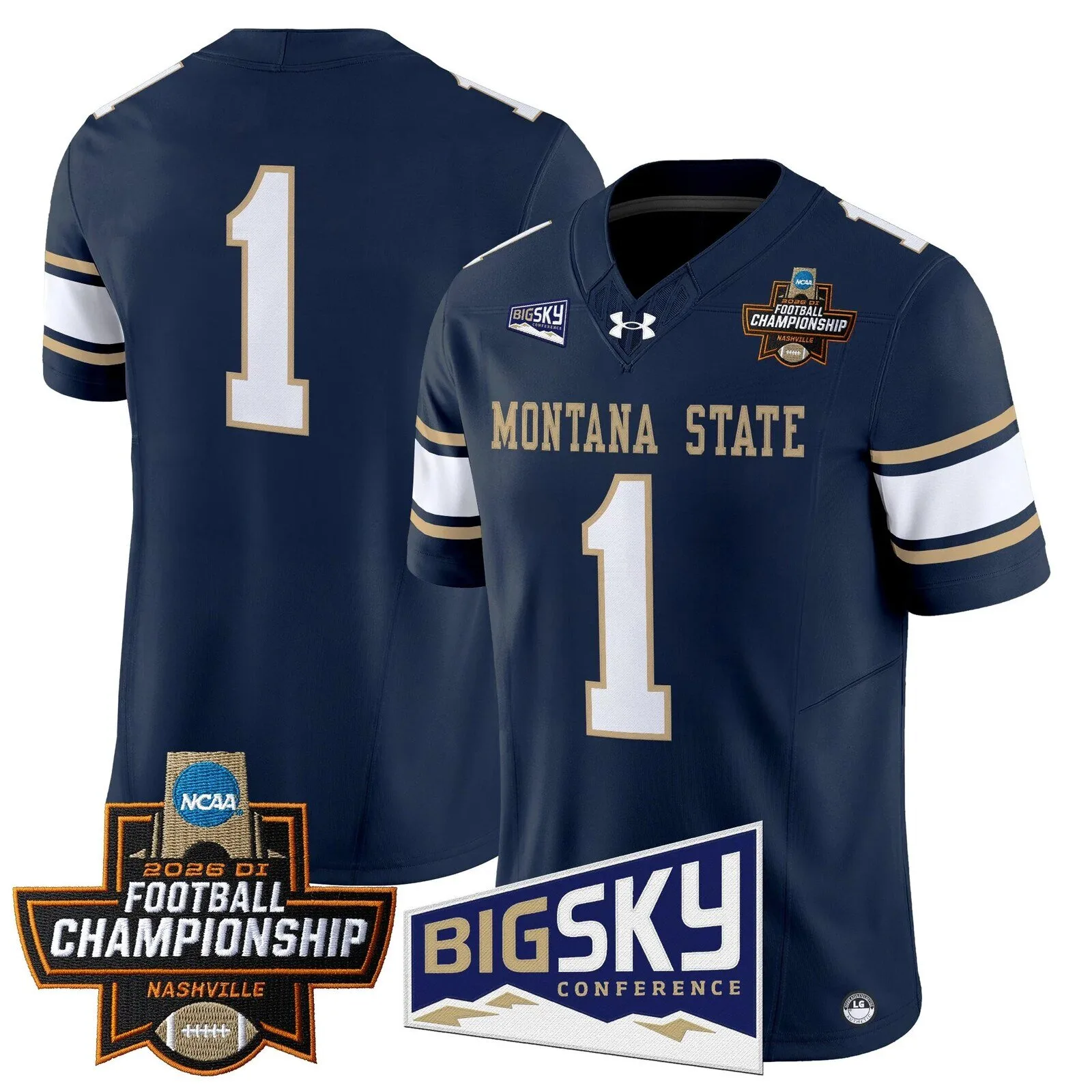 Montana State Bobcats 2026 Football Championship Vapor Limited Football Jersey 47 Montana State Bobcats 2026 Football Championship Vapor Limited Football Jersey
