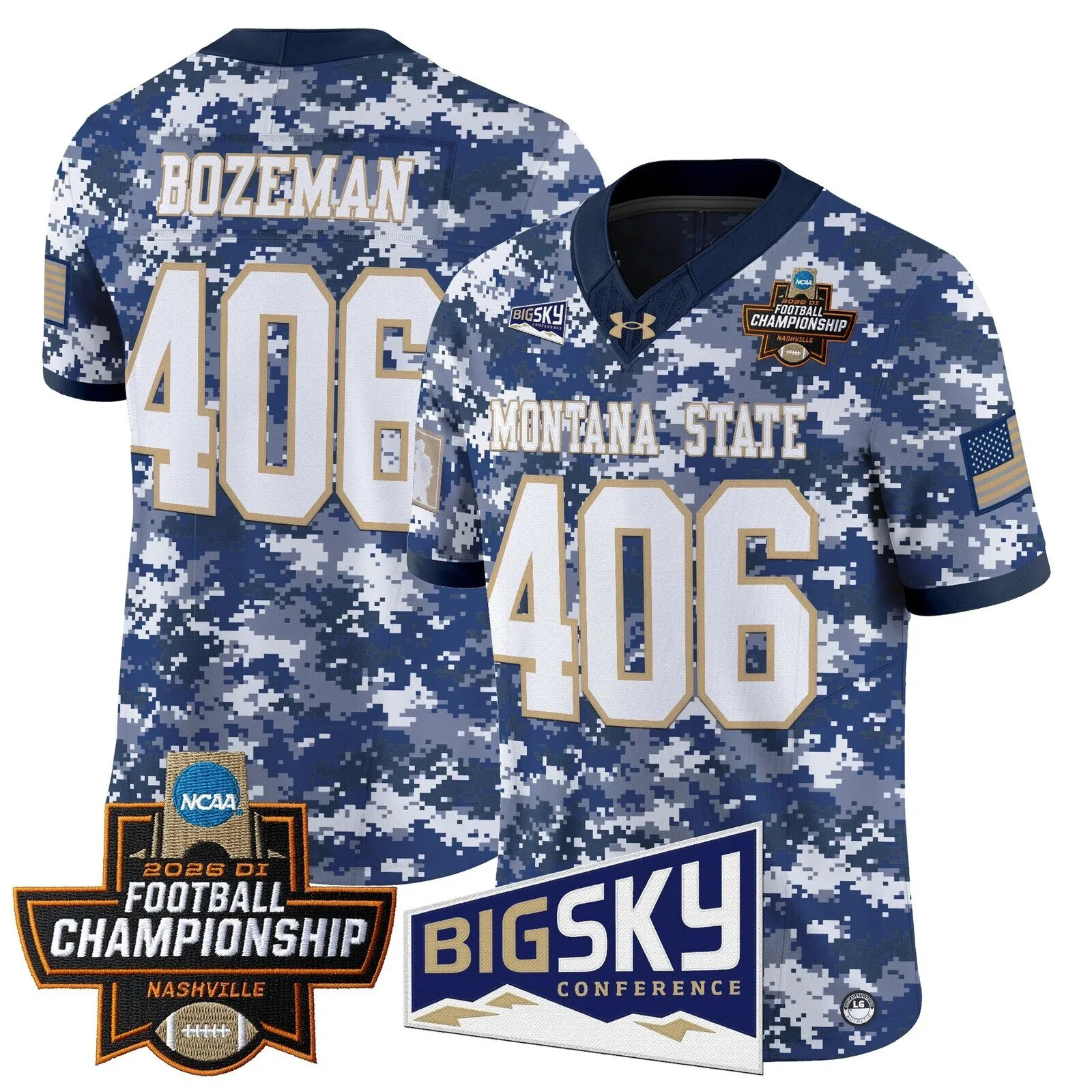 Montana State Bobcats 2026 Football Championship Vapor Limited Football Jersey 49 Montana State Bobcats 2026 Football Championship Vapor Limited Football Jersey
