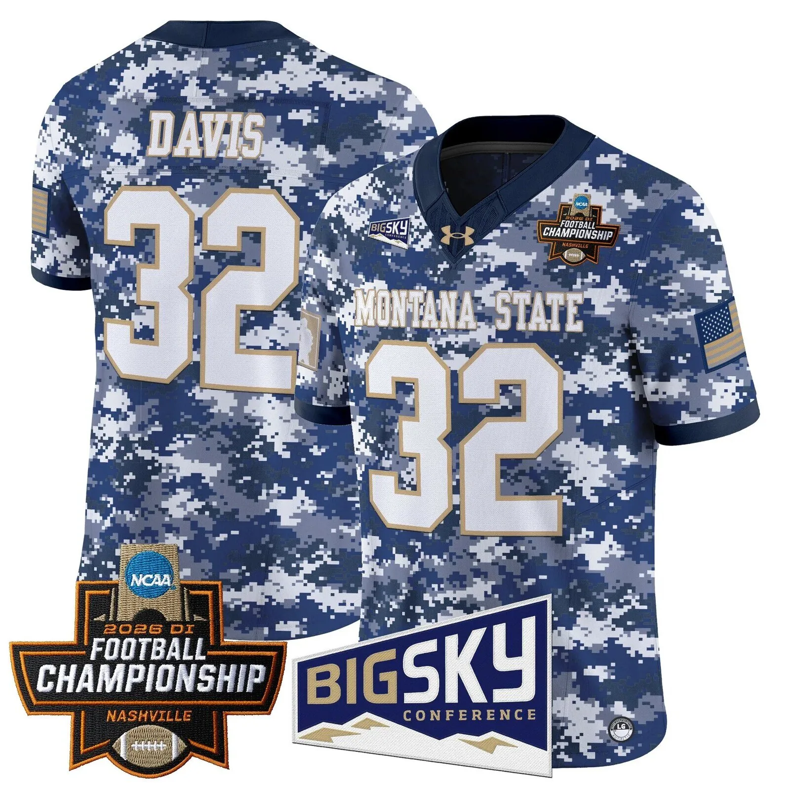 Montana State Bobcats 2026 Football Championship Vapor Limited Football Jersey 50 Montana State Bobcats 2026 Football Championship Vapor Limited Football Jersey