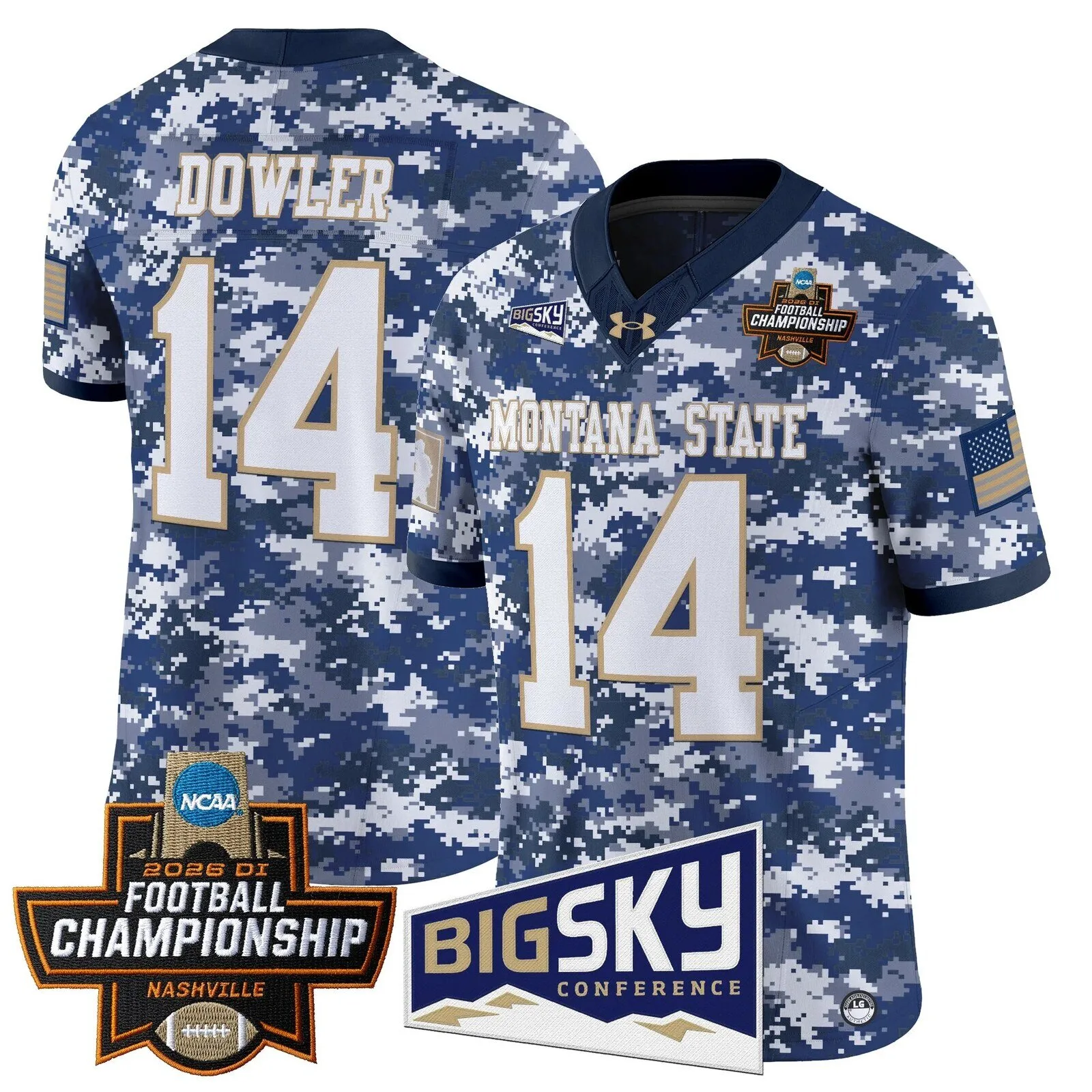 Montana State Bobcats 2026 Football Championship Vapor Limited Football Jersey 51 Montana State Bobcats 2026 Football Championship Vapor Limited Football Jersey