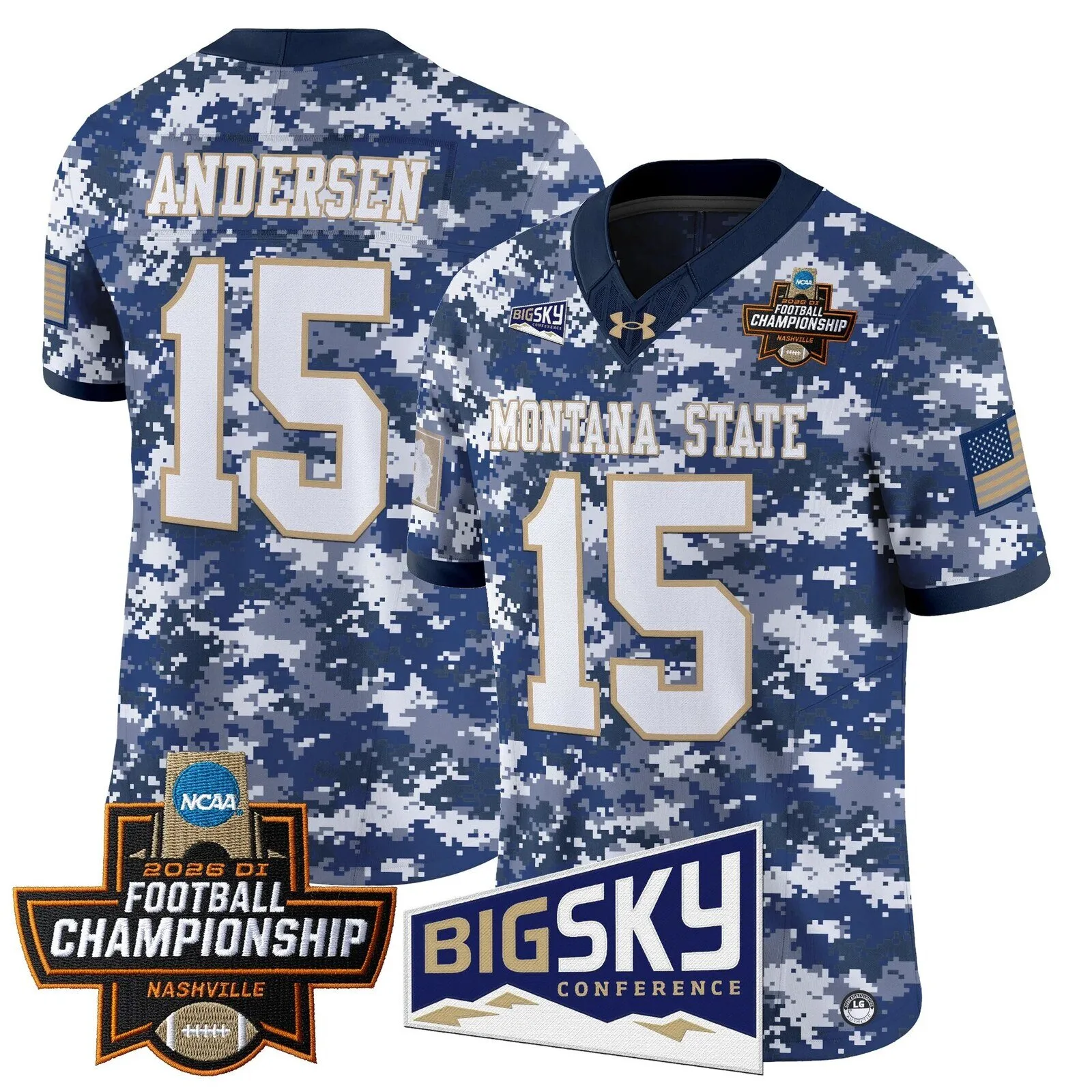 Montana State Bobcats 2026 Football Championship Vapor Limited Football Jersey 53 Montana State Bobcats 2026 Football Championship Vapor Limited Football Jersey