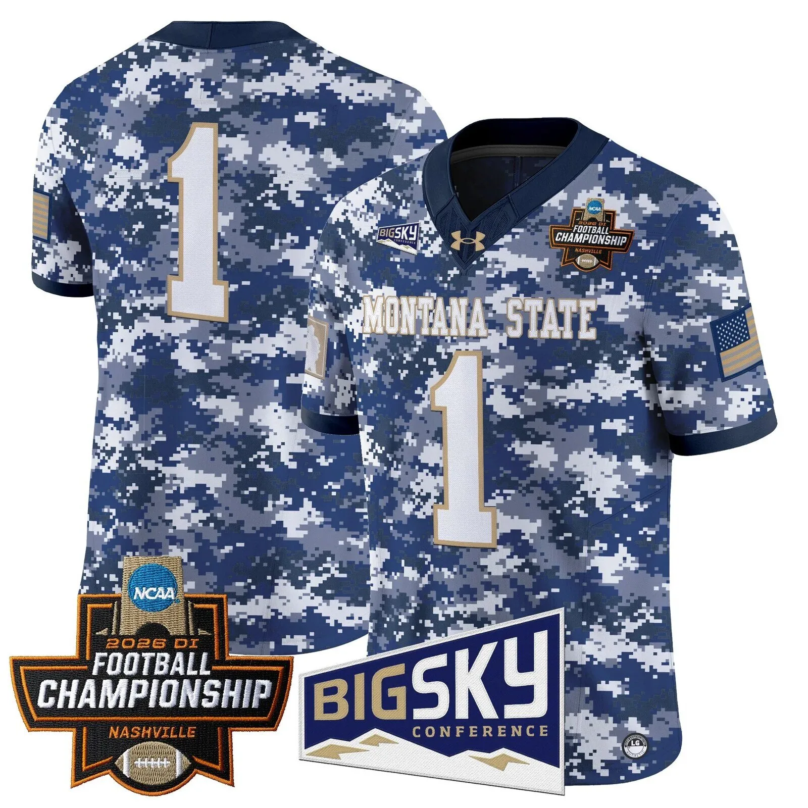 Montana State Bobcats 2026 Football Championship Vapor Limited Football Jersey 55 Montana State Bobcats 2026 Football Championship Vapor Limited Football Jersey