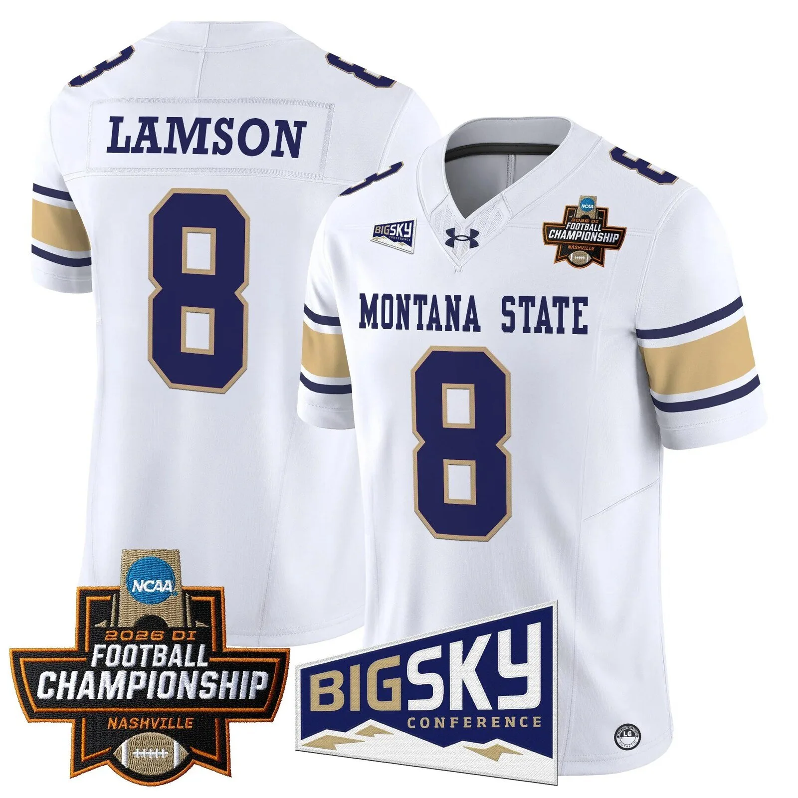 Montana State Bobcats 2026 Football Championship Vapor Limited Football Jersey 56 Montana State Bobcats 2026 Football Championship Vapor Limited Football Jersey