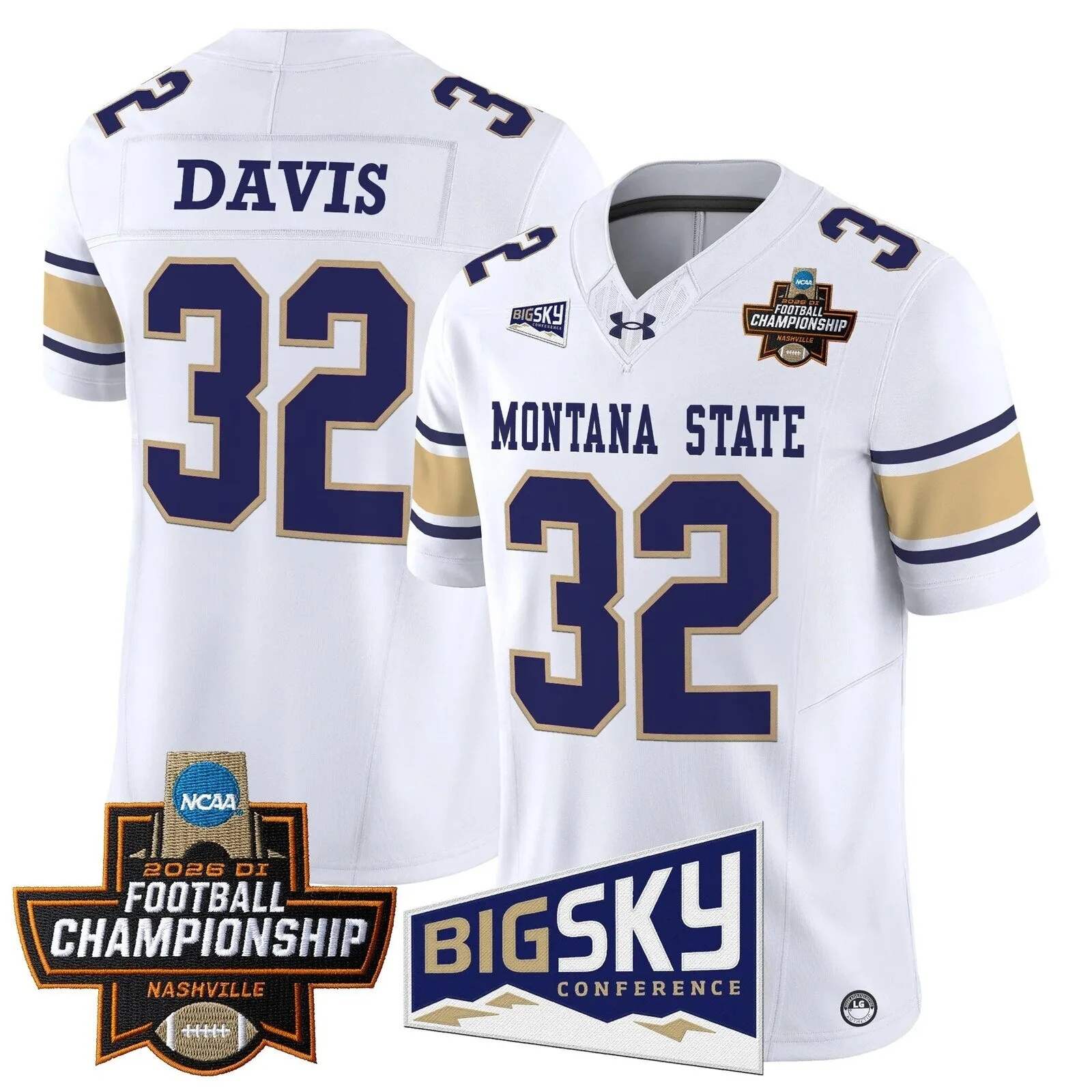 Montana State Bobcats 2026 Football Championship Vapor Limited Football Jersey 58 Montana State Bobcats 2026 Football Championship Vapor Limited Football Jersey
