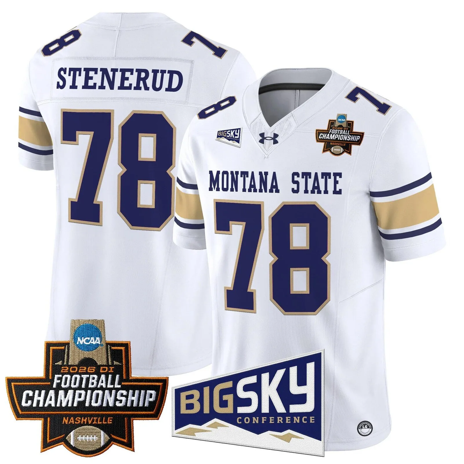 Montana State Bobcats 2026 Football Championship Vapor Limited Football Jersey 60 Montana State Bobcats 2026 Football Championship Vapor Limited Football Jersey