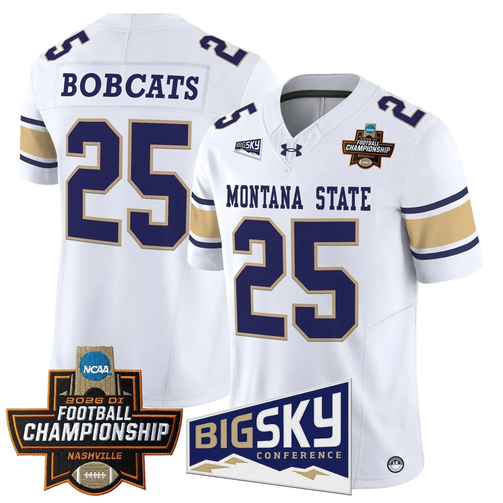 Montana State Bobcats 2026 Football Championship Vapor Limited Football Jersey 62 Montana State Bobcats 2026 Football Championship Vapor Limited Football Jersey