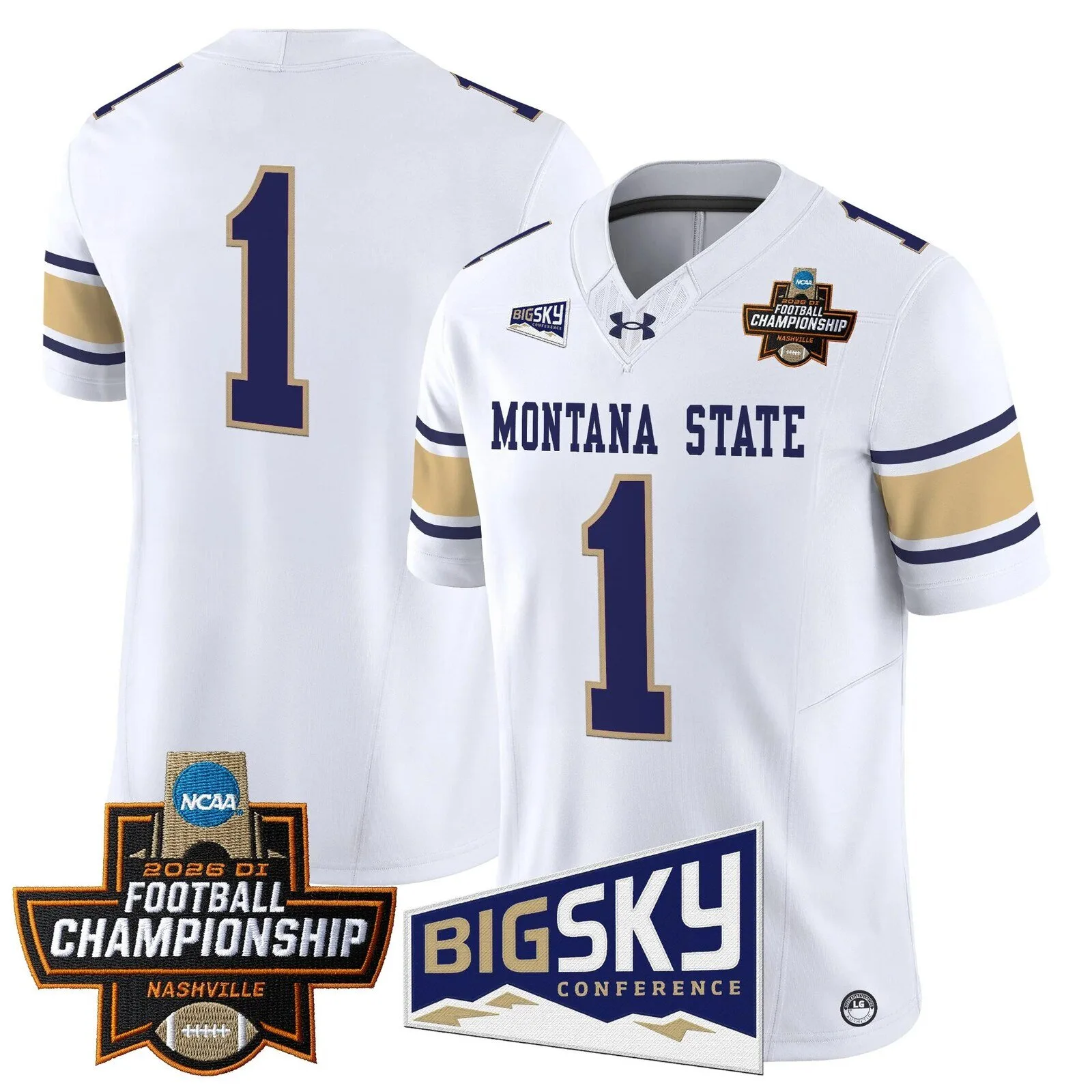 Montana State Bobcats 2026 Football Championship Vapor Limited Football Jersey 63 Montana State Bobcats 2026 Football Championship Vapor Limited Football Jersey