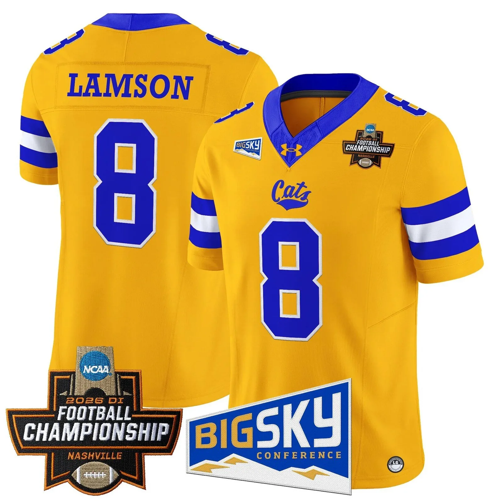 Montana State Bobcats 2026 Football Championship Vapor Limited Football Jersey 64 Montana State Bobcats 2026 Football Championship Vapor Limited Football Jersey